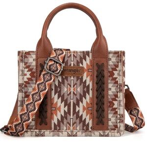 Wrangler Womens Boho Aztec Crossbody Purse/Top Handle Handbag/Tote | NEW/NWT🤎